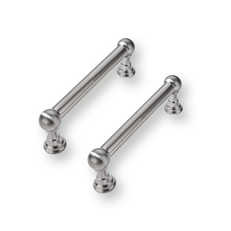 CABDM 2 Pack 3 Inch Solid Kitchen Cabinet Handles Brushed Satin Nickel Heavy Duty Cabinet Pulls Drawer Pulls Cabinet Hardware Ki