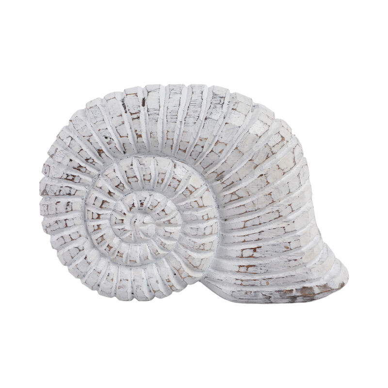 9" Wooden Snail Decor, Wht image number 3