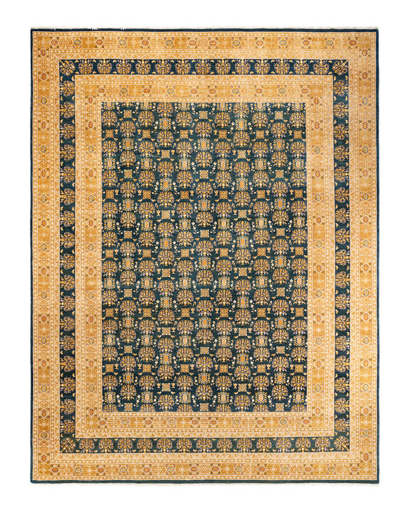 Mogul, One-of-a-Kind Hand-Knotted Area Rug  - Green, 9' 3" x 11' 10"