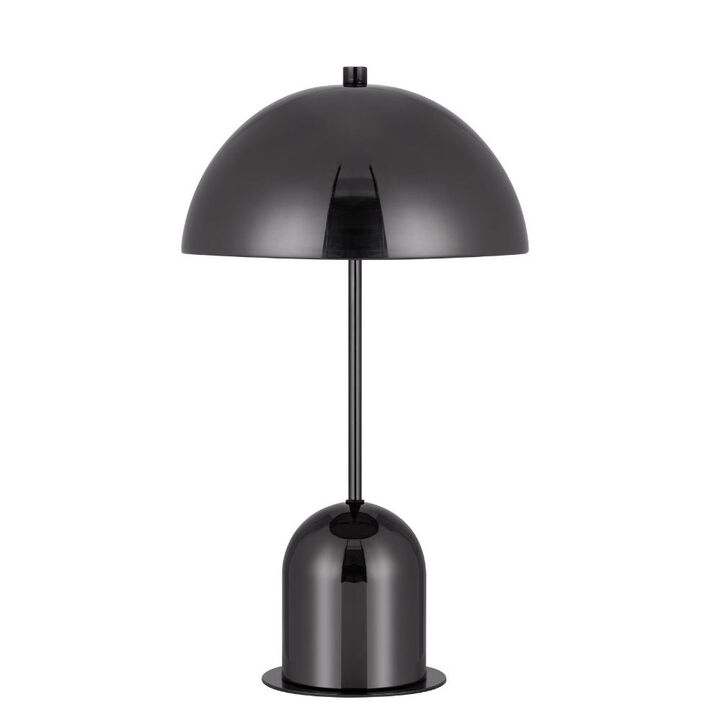 Hivvago 20" Gunmetal Dark Gray Desk Table Lamp With Half Dome Shade