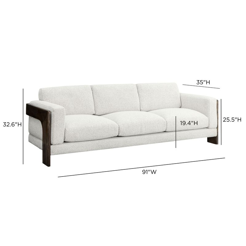 Elyn Cream Boucle Sofa image number 6