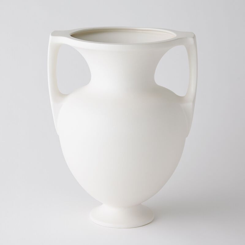 Grecian Amphora White-Medium