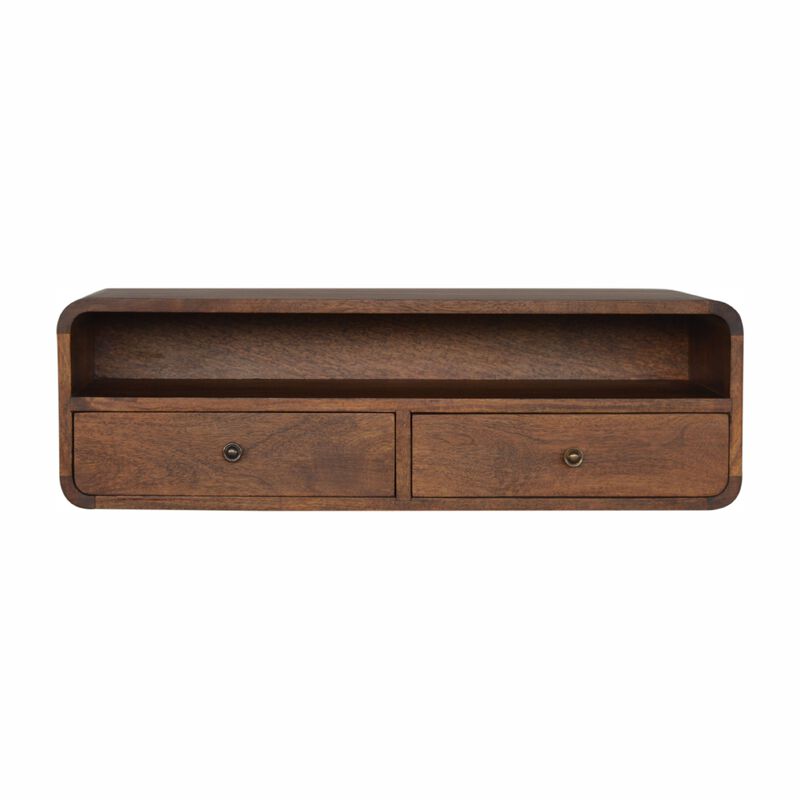 Artisan Furniture Wall Mounted 2 Drawer  Solid Wood Console Table
