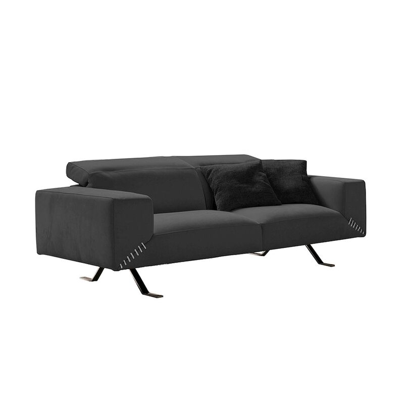 Bellini Italian Home Silvio Loveseat Anthercite