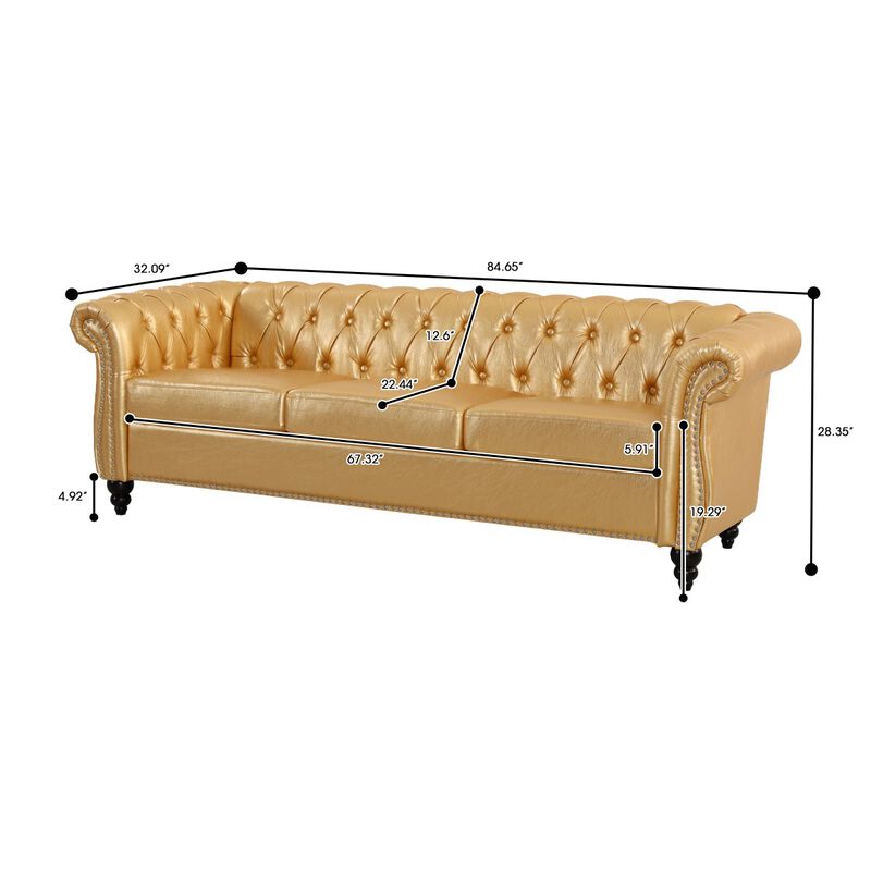 Nesp Chesterfield 3 Seater Sofa image number 9