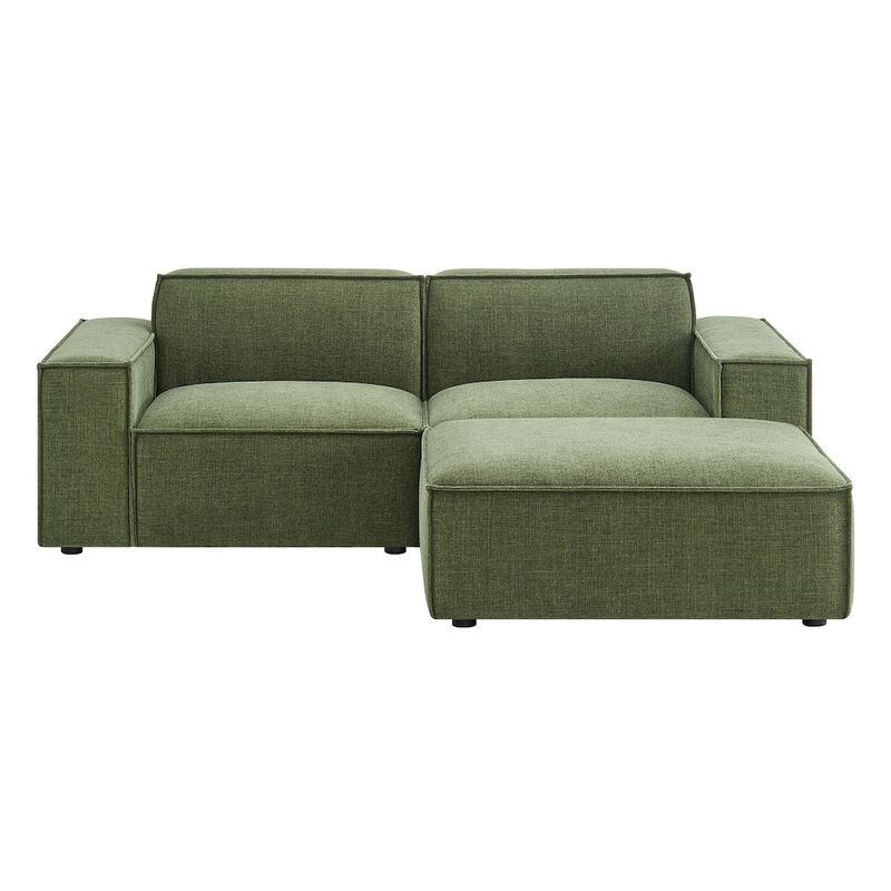 Restore 3-Piece Performance Fabric Upholstered Modular Loveseat with Ottoman image number 5