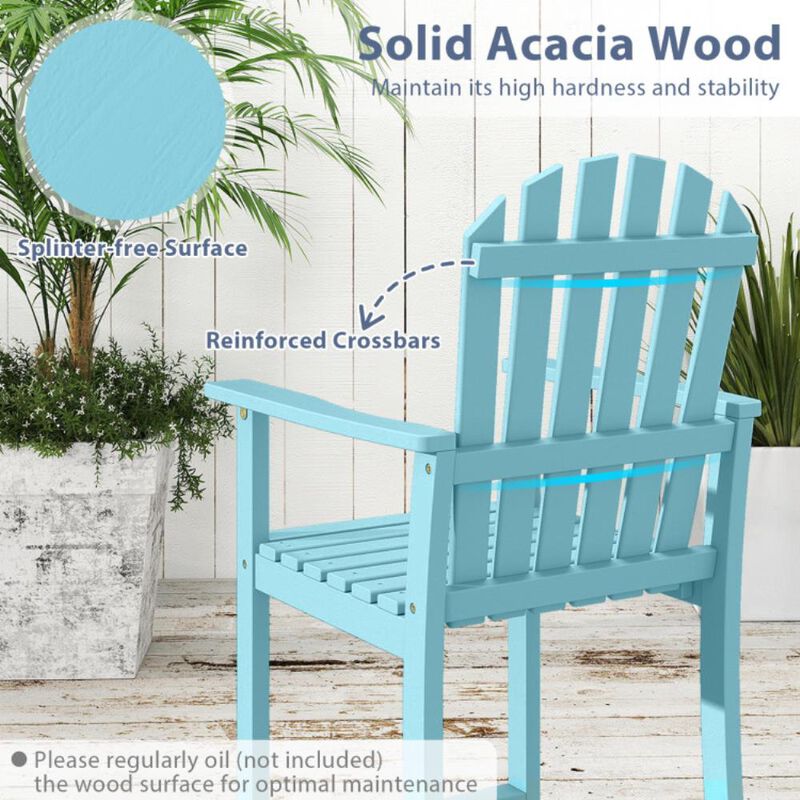 Hivvago Tall Adirondack Chair with Armrests and Footrest for Deck image number 6