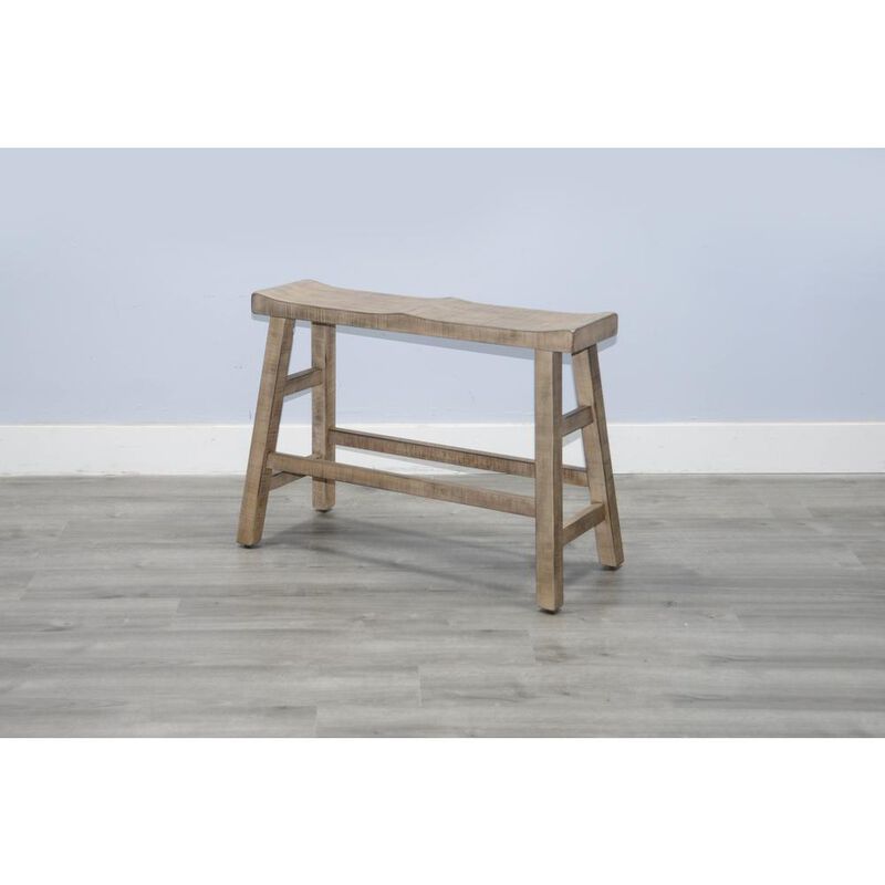 Sunny Designs Beach Pebble Counter Bench, Wood Seat