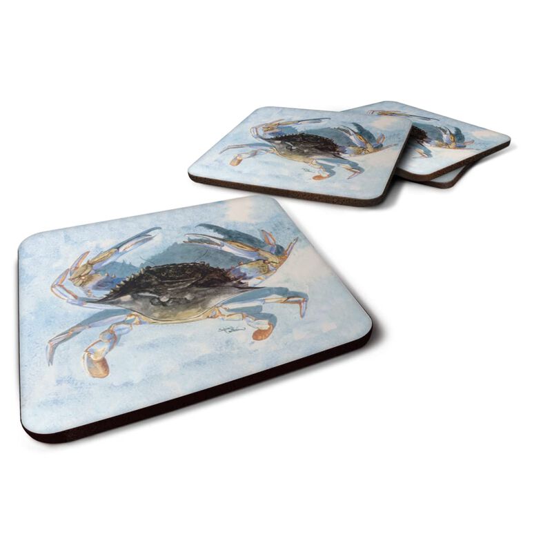 Caroline's Treasures 8011FC Crab Foam Coasters (Set of 4), 3.5 H x 3.5 W, Multicolor image number 0