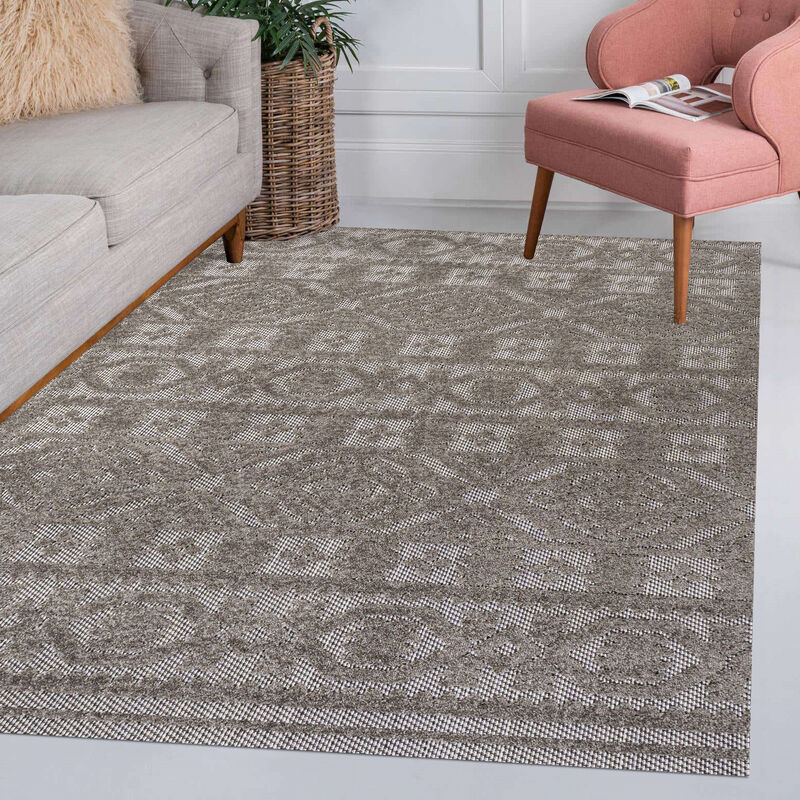 Citta High-Low Pile Mediterranean Tile Area Rug