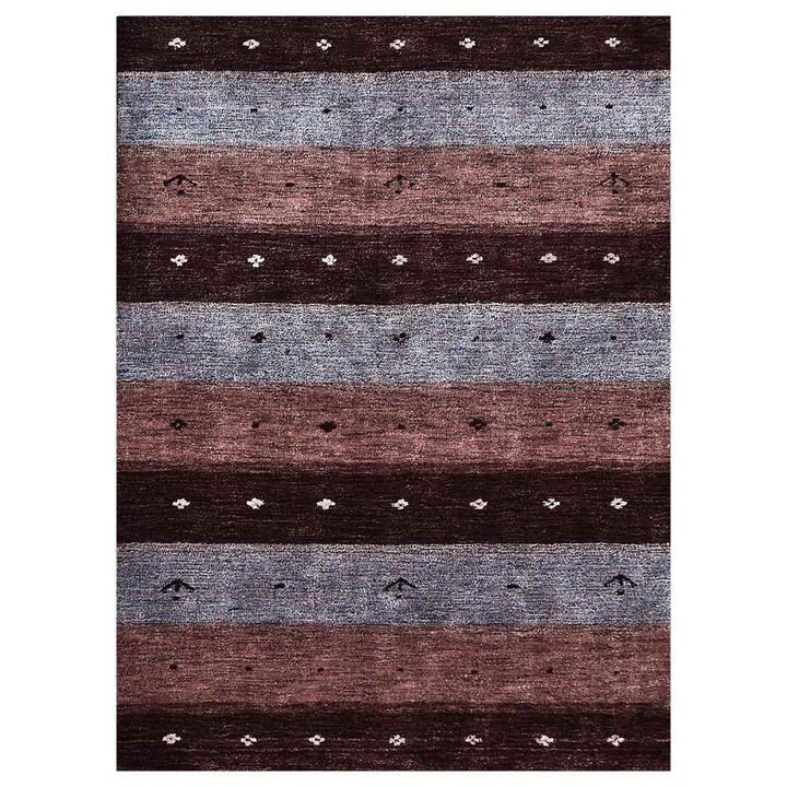 RUGSOTIC CARPETS HAND KNOTTED LOOM SILK ECO-FRIENDLY AREA RUGS  - 6'x9', Rectangle Shape, Brown Beige Color, Contemporary Design, High Pile Thick Handmade Anti Skid Area Rugs for Living Room, Bed Room (LS0210)