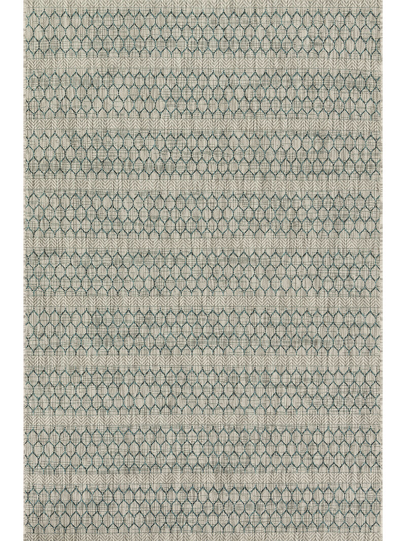 Isle IE01 Grey/Teal 3'11" x 5'10" Rug