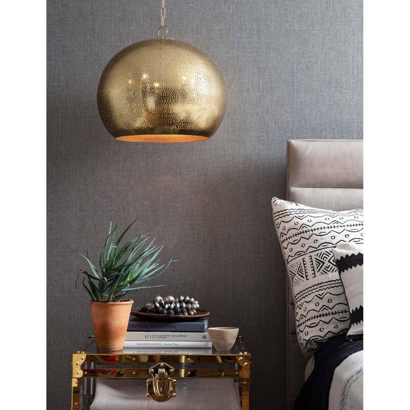 Pierced Metal Sphere Pendant