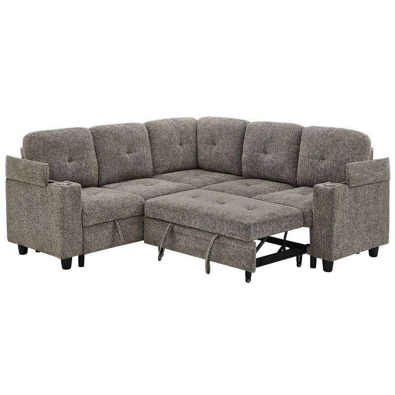 Foje L‑Shaped Convertible Sectional Sleeper Sofa image number 8