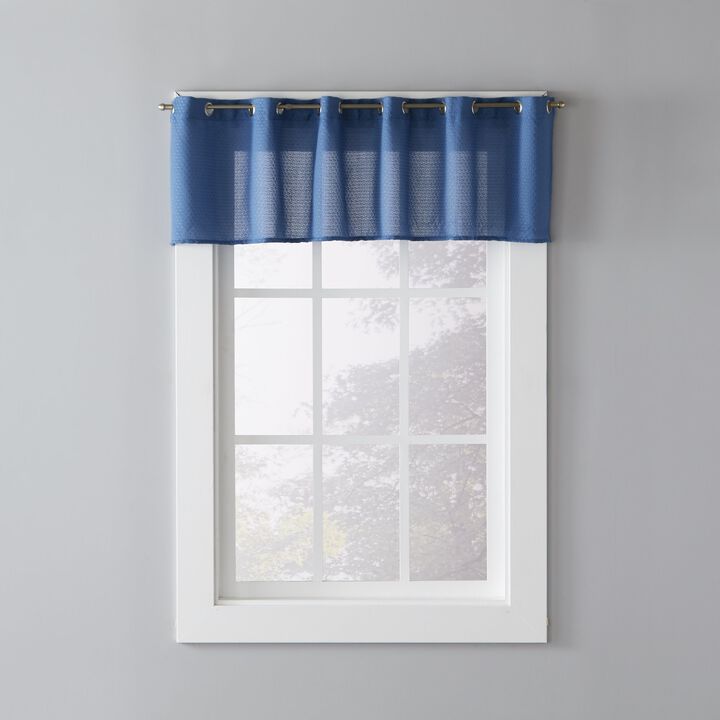 Saturday Knight Ltd Trio 3D Woven Triangle Window Valance - 57x13", Denim Blue