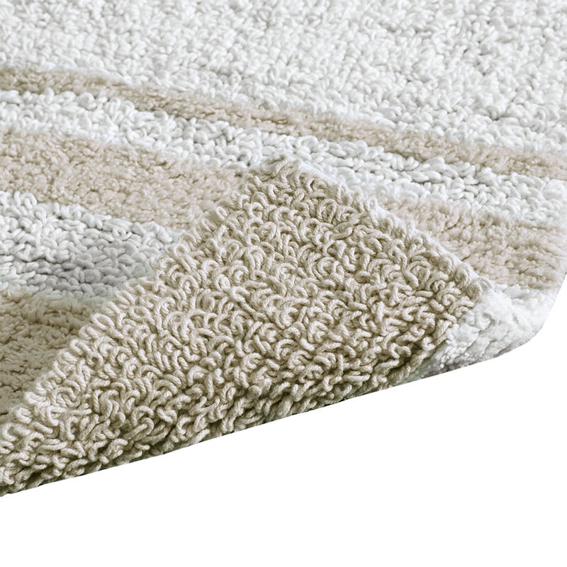 Gracie Mills Cecelia Casual Stripes Cotton Reversible Bath Rug image number 2