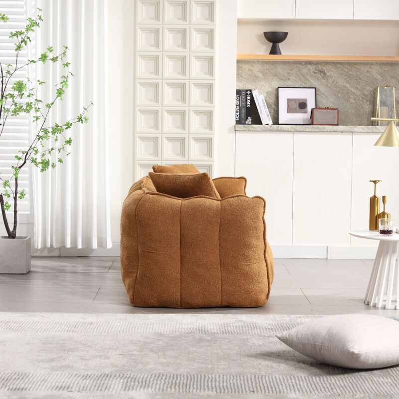 Merax Chenille Lazy Bean Bag Loveseat for Living Room.