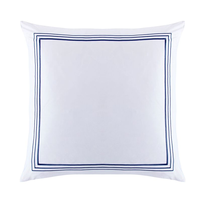 Border Embroidery Navy Euro Sham image number 0