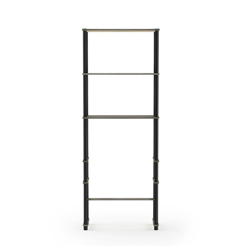 Turn-N-Tube Toilet Space Saver with 3 Shelves, French Oak Grey/Black, 99763GYW/BK