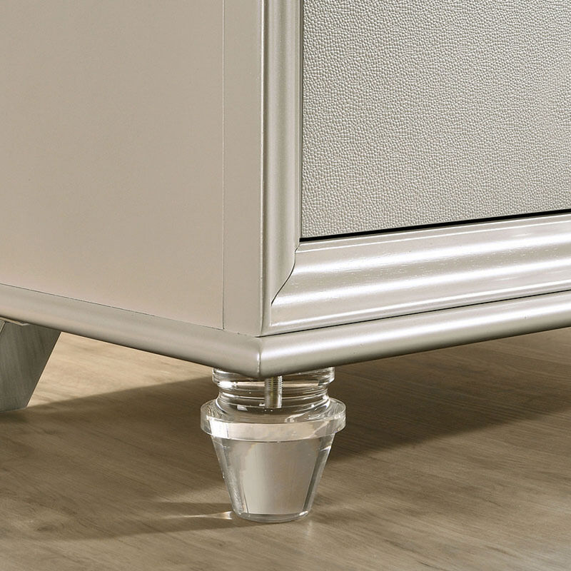 Streamdale Classic Pearl Nightstand: 2-Drawers, Solid Wood, Felt Top