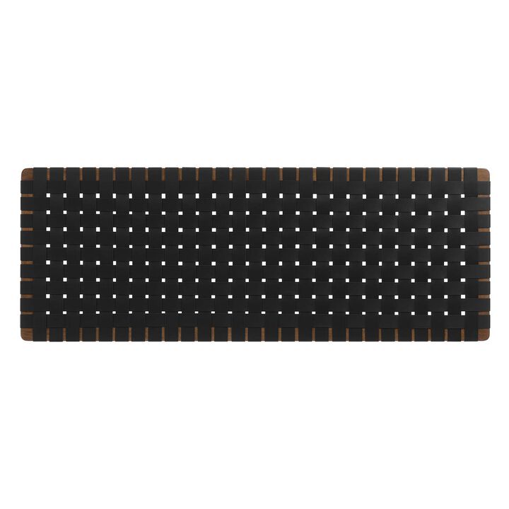Sparta Weave Wall-Mount Vegan Leather Queen Headboard