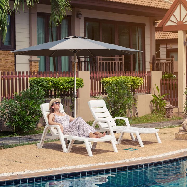 MONDAWE 9FT Patio Umbrella, Outdoor Table Umbrella with Push Button Tilt and Crank, UV Protection Waterproof Market Sun Umbrella with 8 Sturdy Ribs for Garden, Deck, Backyard, Pool