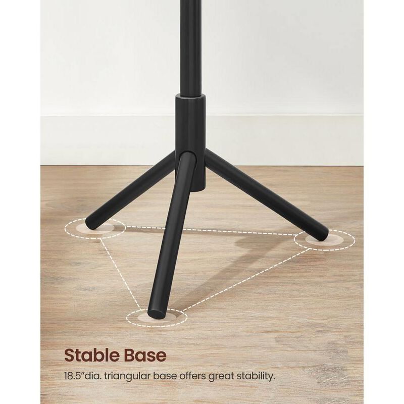 Solid Wood Coat Rack in White Finish image number 5