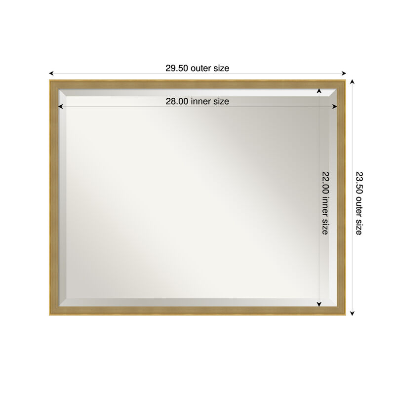 Incline Beveled Wood Framed Wall Mirror image number 4