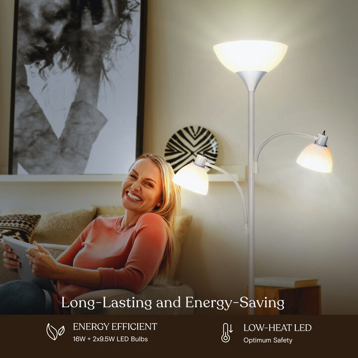 Sky Dome Double White LED Floor Lamp