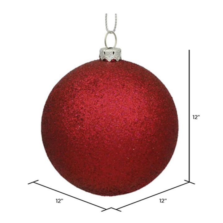 Vickerman Wine Glitter Ball Drilled Cap -