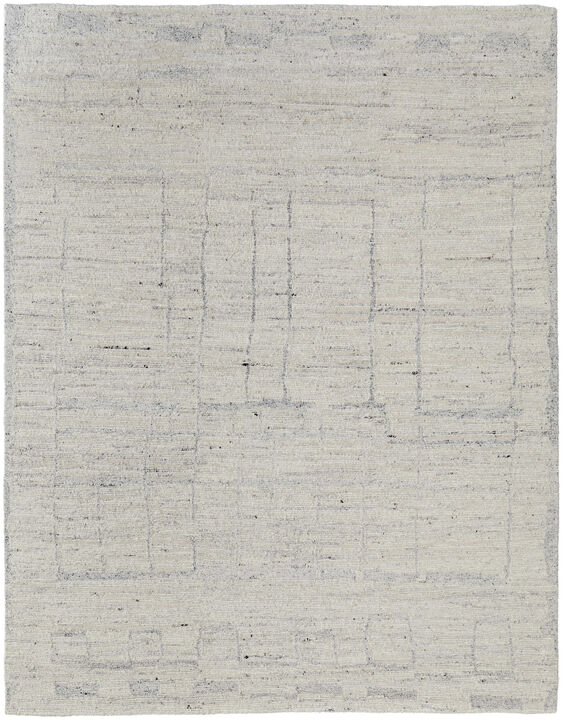 HomeRoots Abstract Hand Woven Worn Faded Area Rug