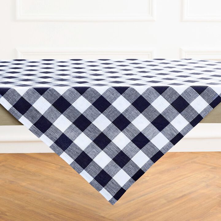 Linen Table Throw - Buffalo Check