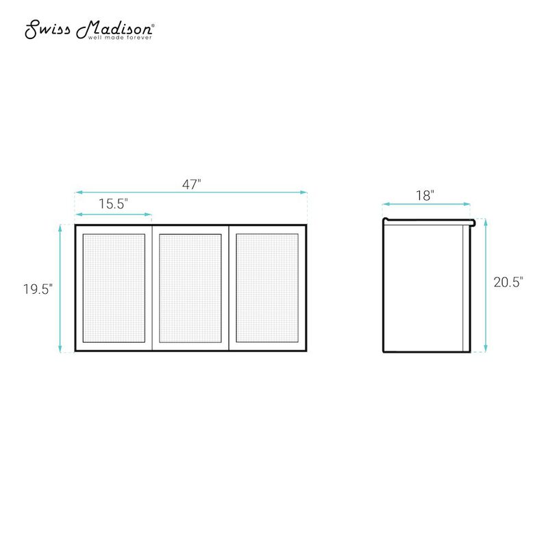 Classe 48" Wall-Mounted Bathroom Vanity in White Oak without Sink Top image number 6