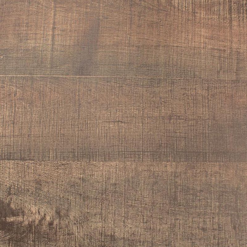 Modern Queen Size Bed w Tall Panel Headboard, Rustic Brown Wood - Benzara