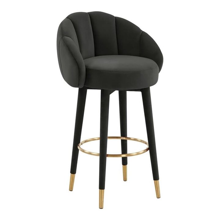 TOV Furniture Myla Black Swivel Bar Stool