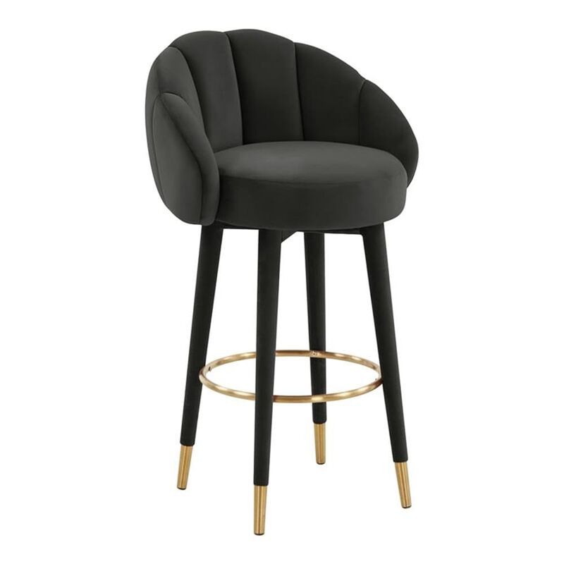 TOV Furniture Myla Black Swivel Bar Stool image number 0