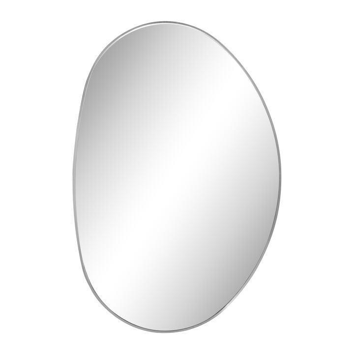 Aurelia Irregular Oval Metal Framed Wall Mounted Mirror