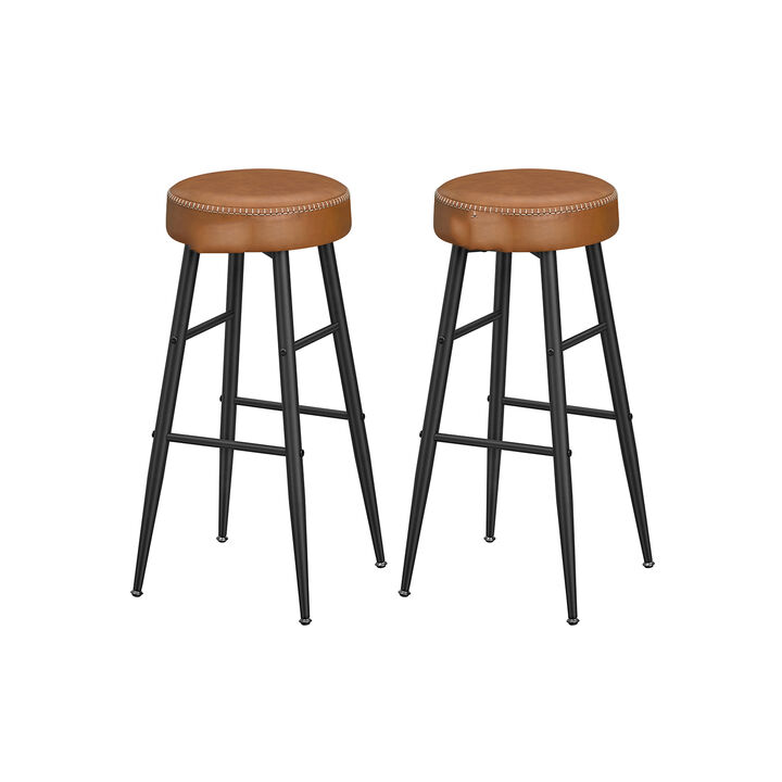 Set of 2 Bar Stools – Sleek and Comfortable Seating for Home Bar or Kitchen Island