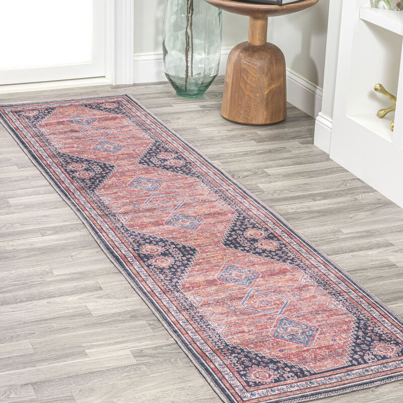Dalyan Geometric Medallions Machine-Washable Area Rug