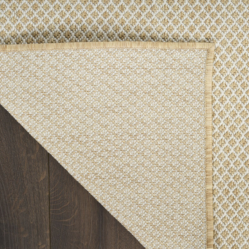 HomeRoots 2' X 3' Natural And Tan Geometric Indoor Outdoor Area Rug image number 3