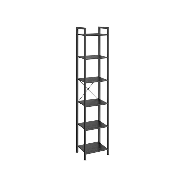 Elegant Narrow Bookshelf Perfect for Living Rooms and Bedrooms