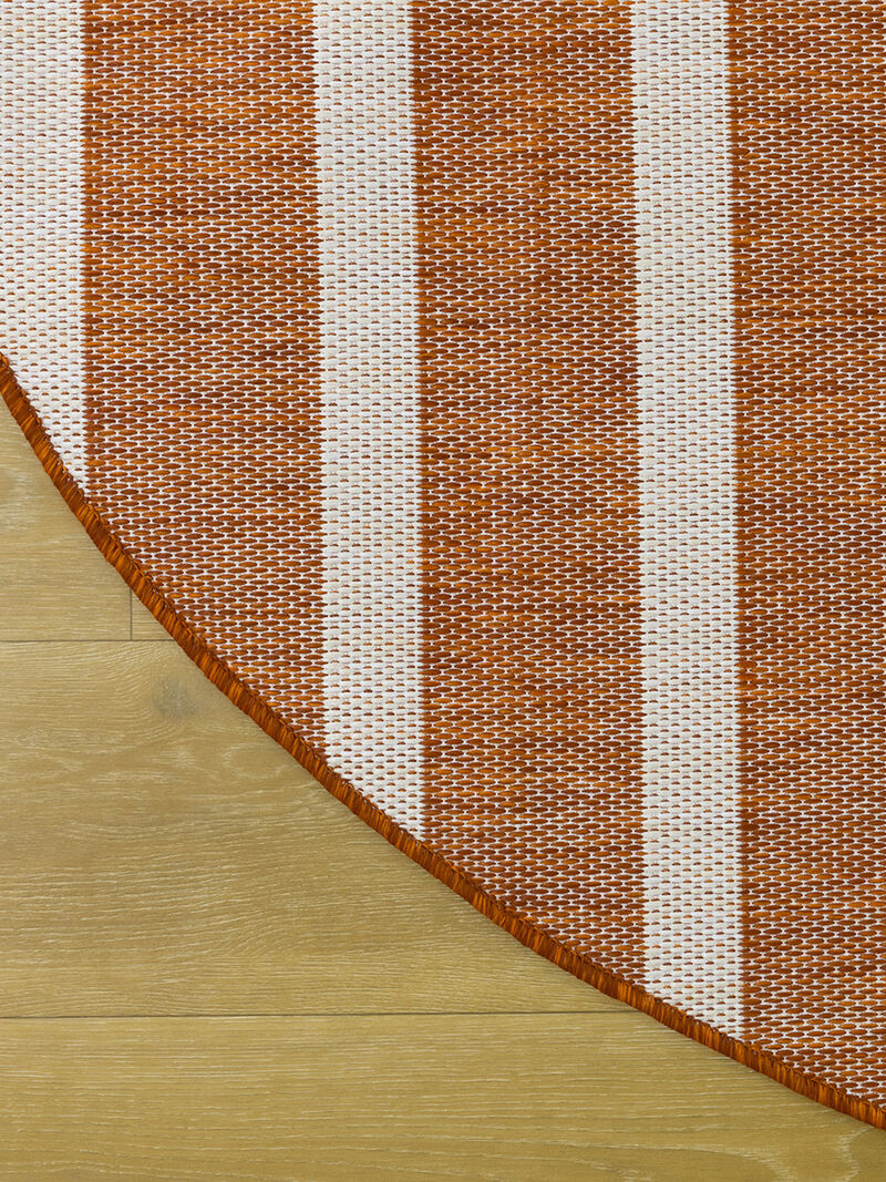 Positano POS03 Terracotta/Ivory 6' x Round Rug