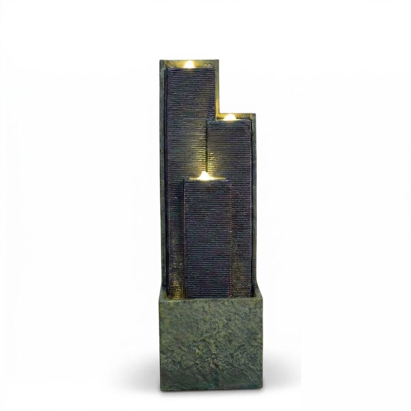 39'' H Outdoor Water Fountain Modern Cascading Freestanding Fountain image number 0