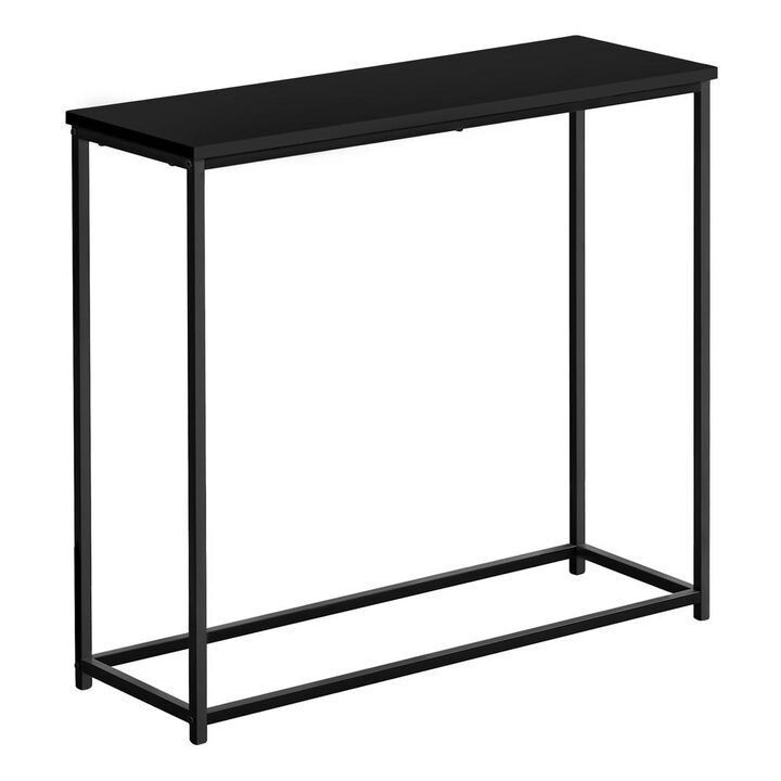 Accent Table, Console, Entryway, Narrow, Sofa, Living Room, Bedroom, Black