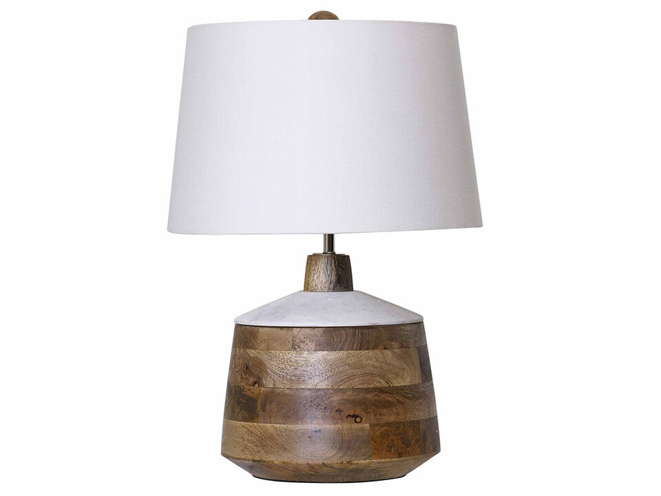 Natural & White Table Lamp