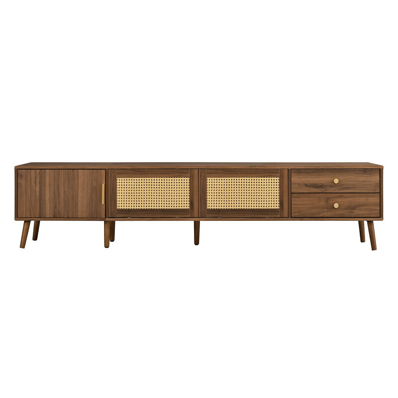 Modern Rattan Doors TV Stand image number 0