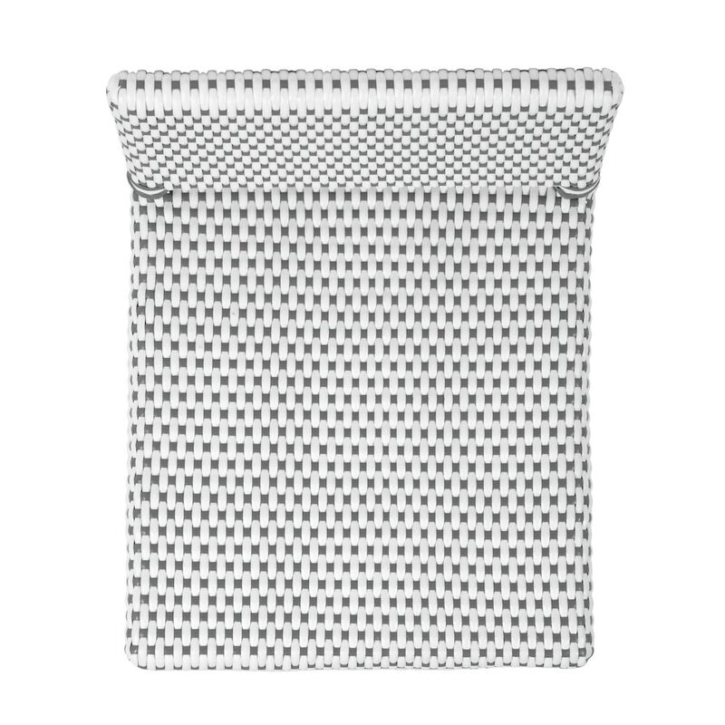 Butler Specialty Serienna 30 in. Seat Height Rectangular Rattan Low Back Bar Stool White and Gray image number 8