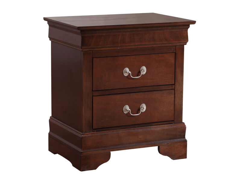 Louis Philippe 2-Drawer Nightstand (24 in. H X 22 in. W X 16 in. D)