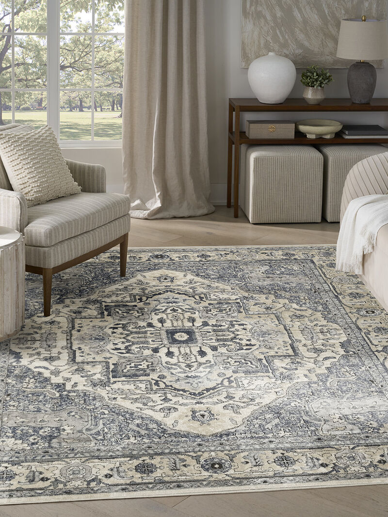 Quarry QUA18 Ivory/Navy 7'10" x 9'10" Rug