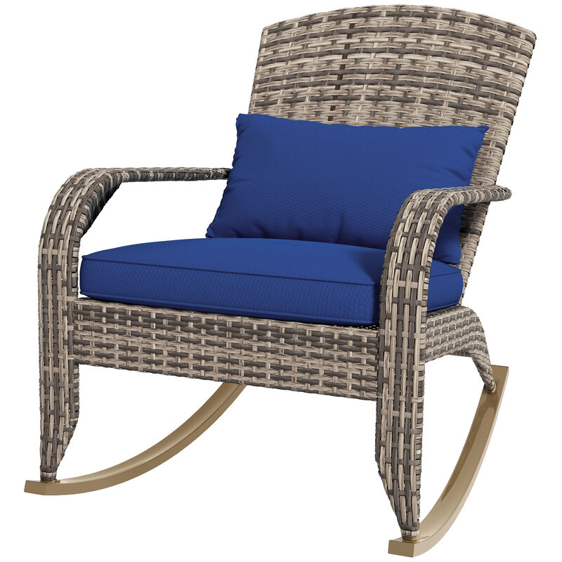 Hivvago Patio Wicker Adirondack Chair image number 0